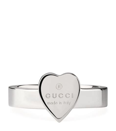 gucci silver ring price|heart ring with gucci trademark.